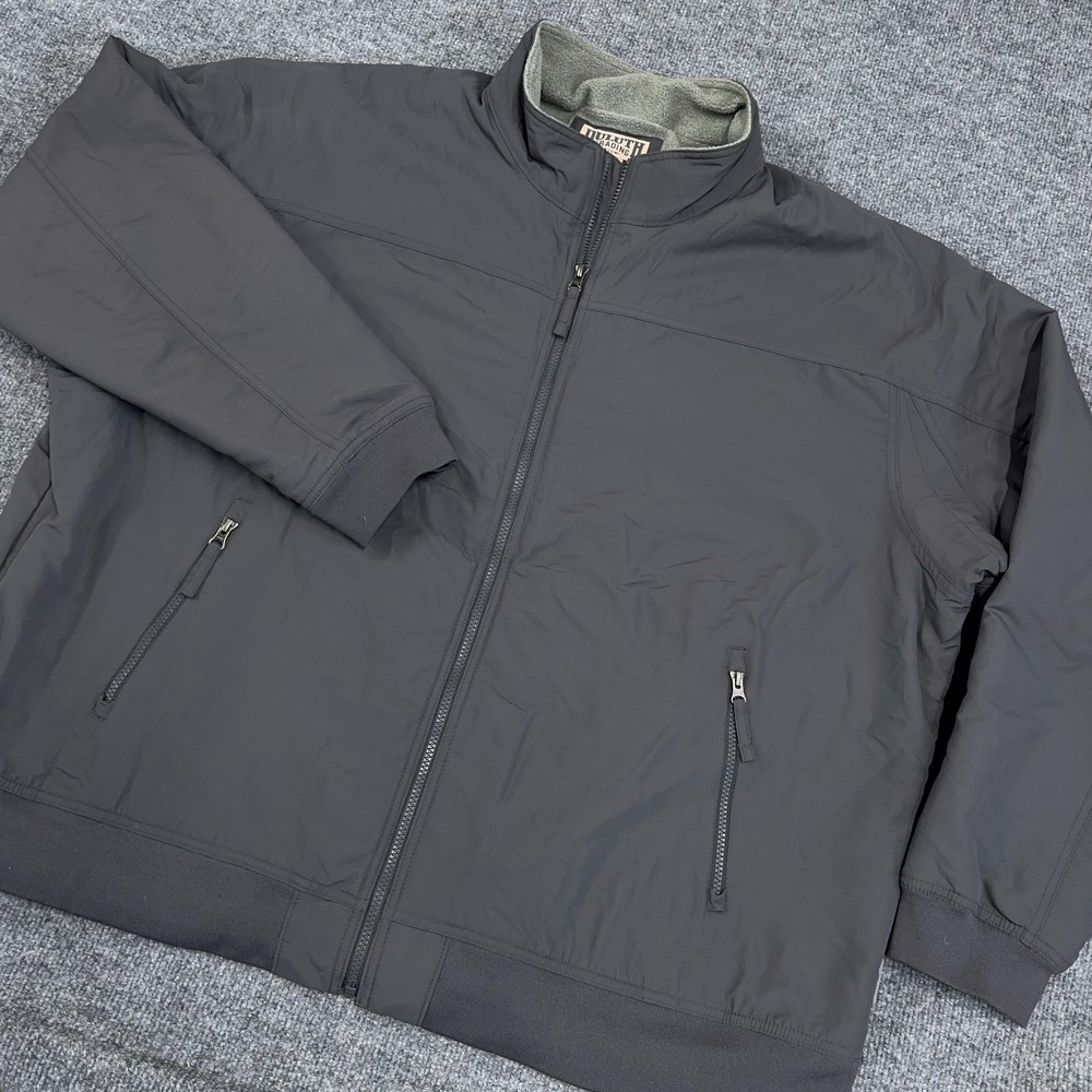 Duluth Trading Fleece-Lined Grab Jacket Mens 3XL Outdoor Coat Gray Bomber