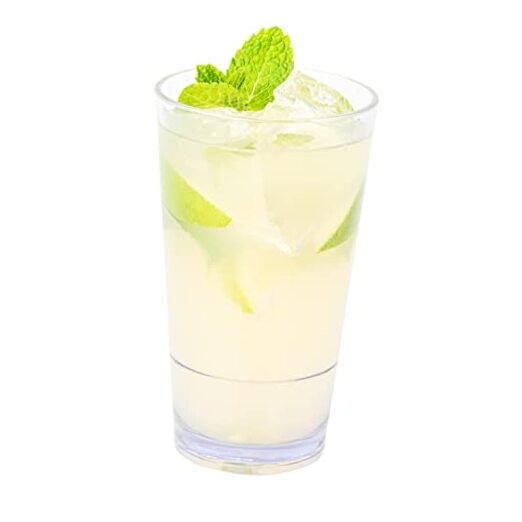 Bev Tek 12-Pack 14oz Reusable Plastic Highball Drinking Glasses