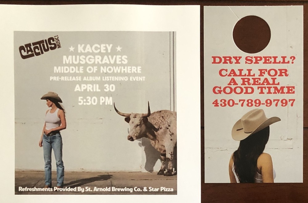 KACEY MUSGRAVES Middle Of Nowhere (2026) MEMORABILIA