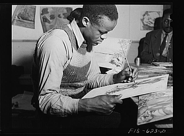 Chicago Illinois 1930s Painting Class South Side Community Art Center
