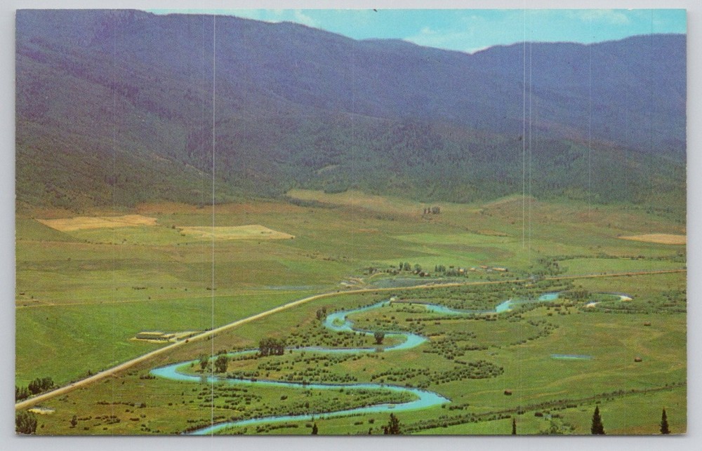 Yampa River Valley Steamboat Springs CO US 40 Rabbit Ears Pass Chrome Postcard