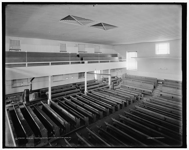 Friends' Meeting House,interior,Arch Street,Philadelphia,Pennsylvania,PA,1900