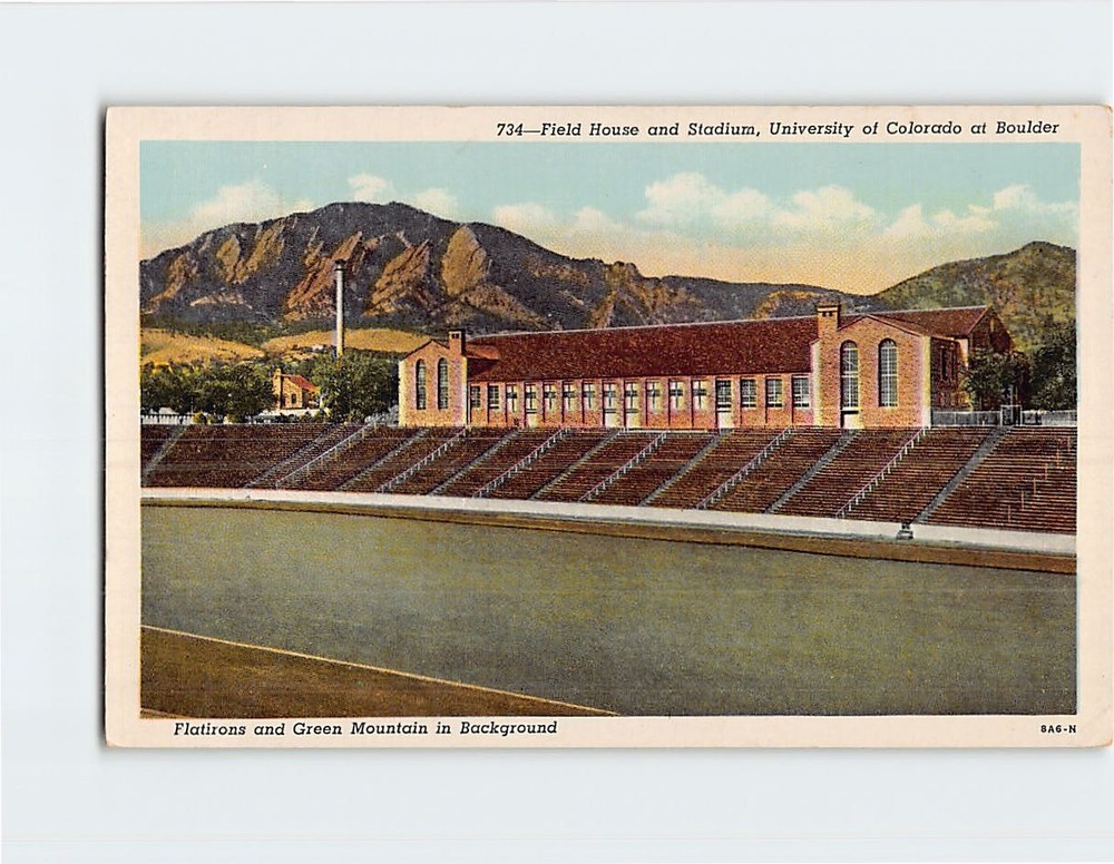 Postcard Field House and Stadium University of Colorado at Boulder Colorado USA