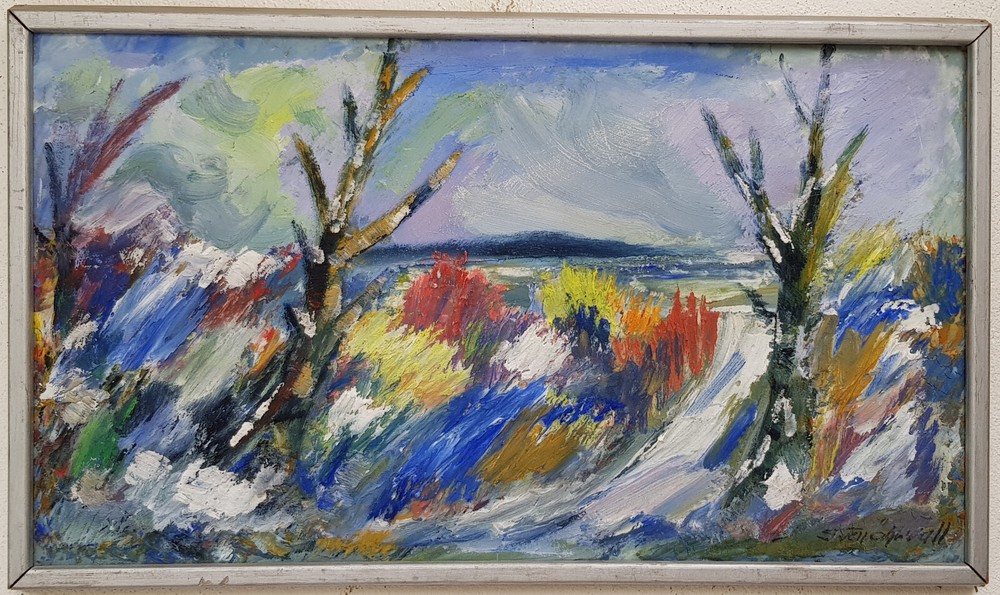 pintura al óleo abstracta obra de arte con marco imagen pintura al óleo mar