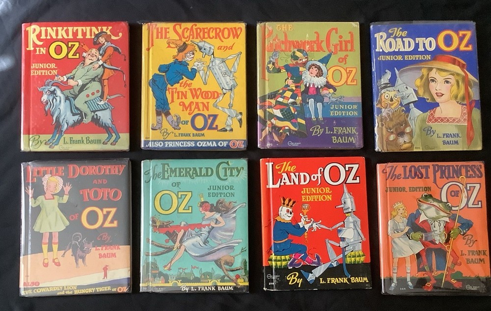 1939 Edition THE WIZARD OF OZ Book SET Lot of 8  L Frank BAUM HC Rand McNally
