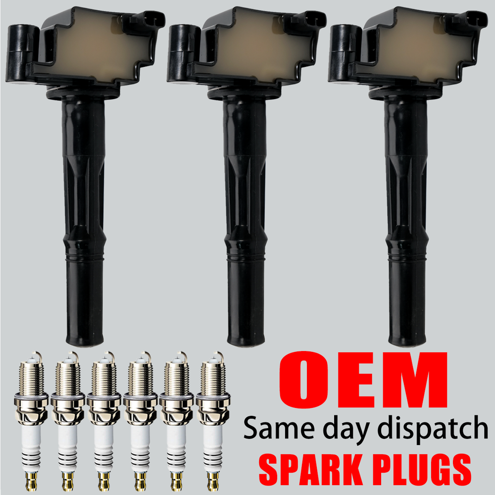 OEM 3X Ignition Coil & 6X Iridium Spark plug for Toyota Tacoma Tundra 3.4L UF156