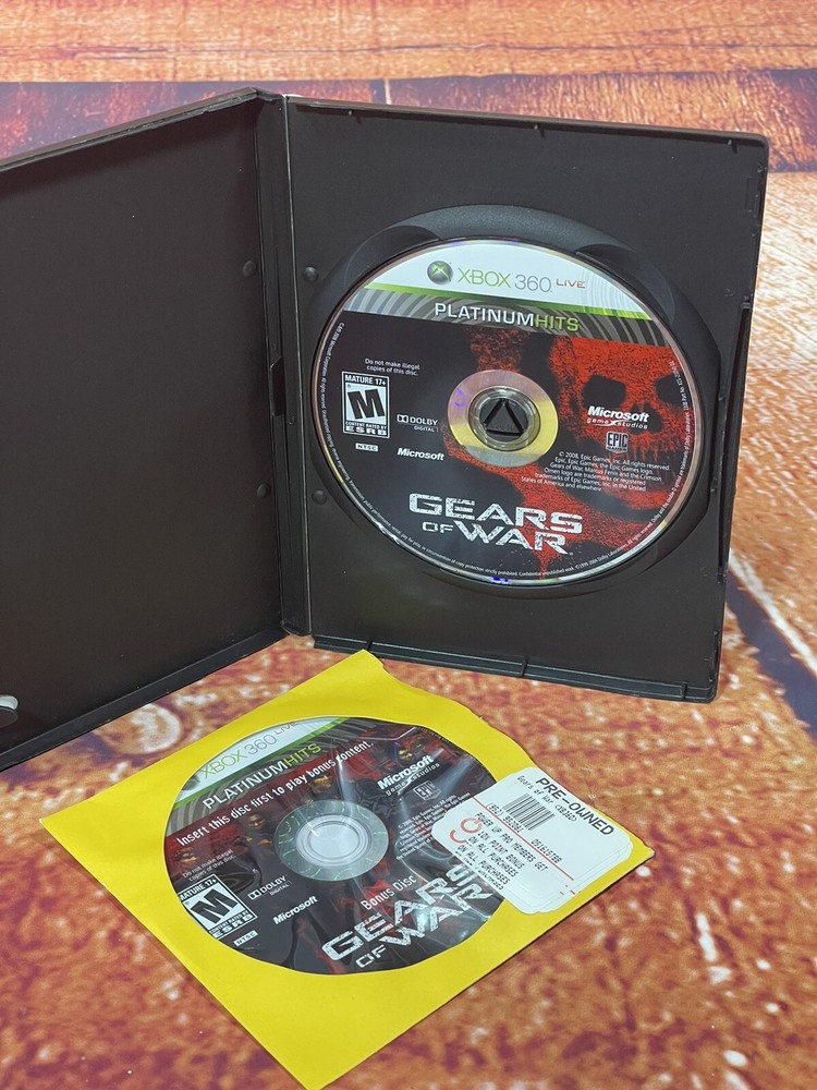 Gears of War Xbox 360 Disc Only Tested & Working w/ Bonus Disc