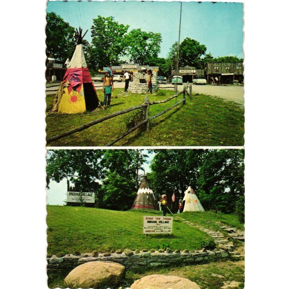 Driftwood Indian Village Bryantsville KY Vintage Postcard Dexter Press 1819-C