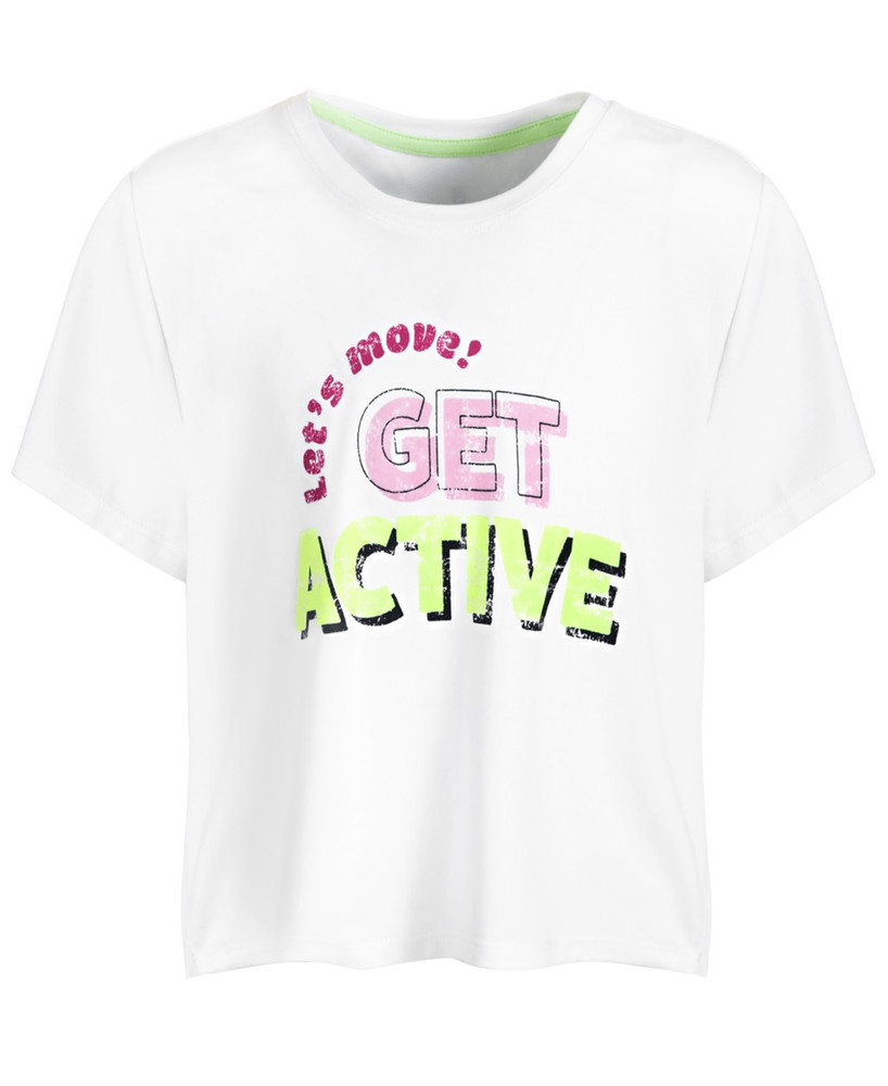 ID Ideology Big Girls Get Active Crop Short-Sleeve T-shirt Size Small