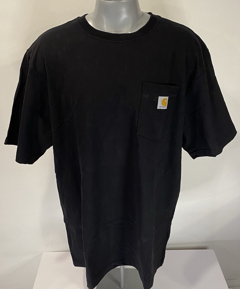Carhartt Loose XL Black Short Sleeve Pocket T-Shirt Tee Mens - Runs Big!
