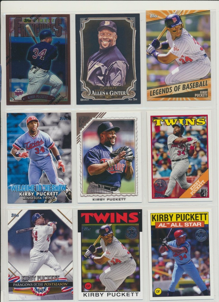 Lot of 50 different Kirby Puckett Minnesota Twins cards  GarP