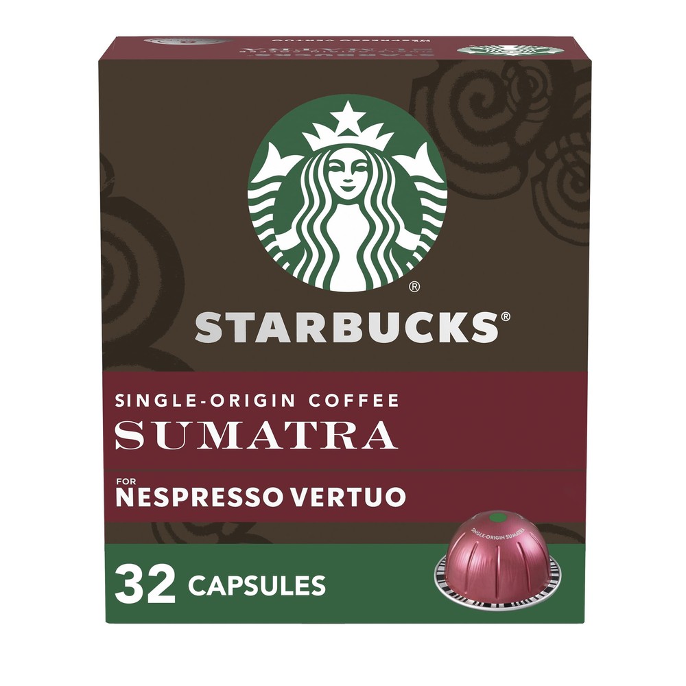 Vertuo Single-Origin Sumatra Dark Roast Coffee Pods, 32-Count, Rich Brews