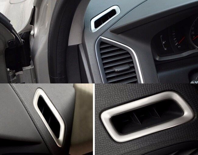 Stainless Steel Air Outlet Cover Trim For Volvo XC60 14-17 Air Vent Frame Strip