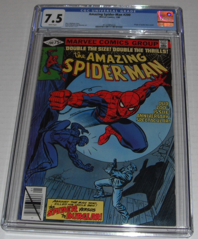 Amazing Spider-Man # 200..CGC Universal 7.5 VF- grade..1980 origin retold--bf