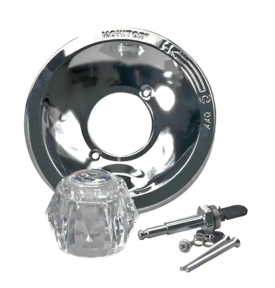 Delta Chrome Wall Mount Knob Trim for Monitor Valve (Valve Sold Separately)  