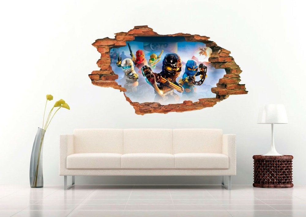 LEGO Ninjago World 3D Wall Decal Removable Vinyl Sticker Mural Wall Art Decor