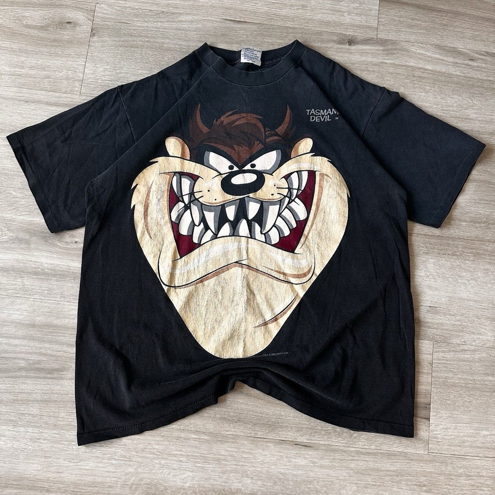 Vintage Tazmania Devil T Shirt Looney Tunes Size XL Single Stitch 1993