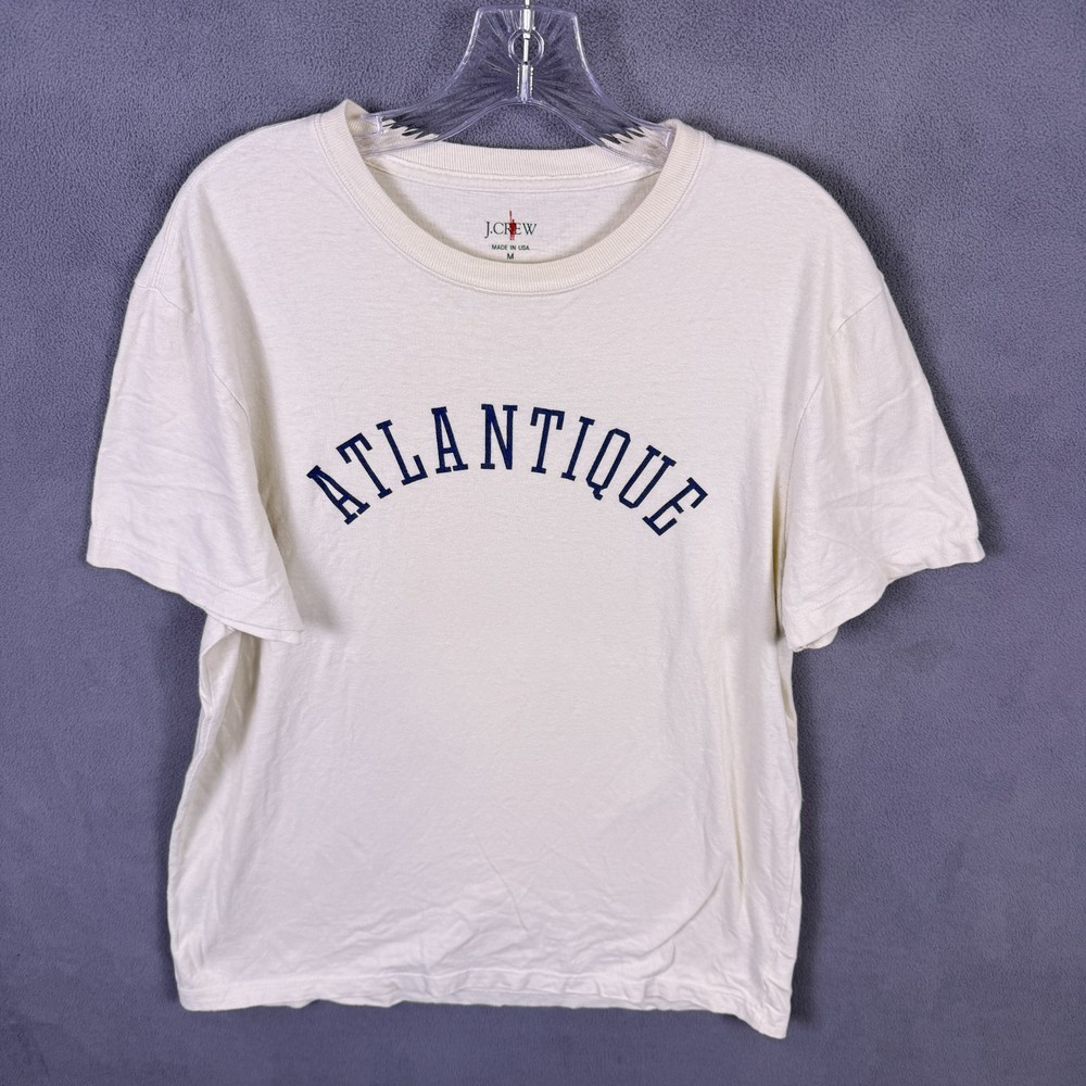 J. Crew Mens T Shirt Medium Atlantique Made in USA Clean Preppy Summer Vibes