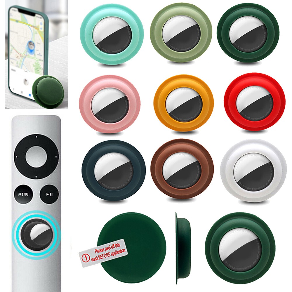 Slim Silicone Case with Adhesive Mount for Apple AirTag GPS Tracker