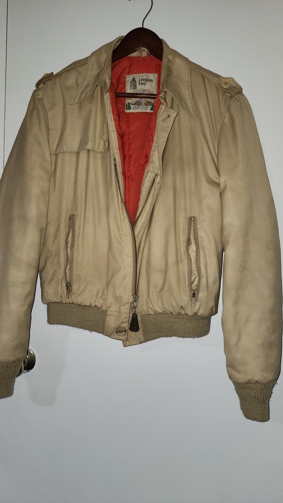 Vintage London Fog Outdoors Jacket Unlimited Londontown Sz.40 Reg. S-M Tan,