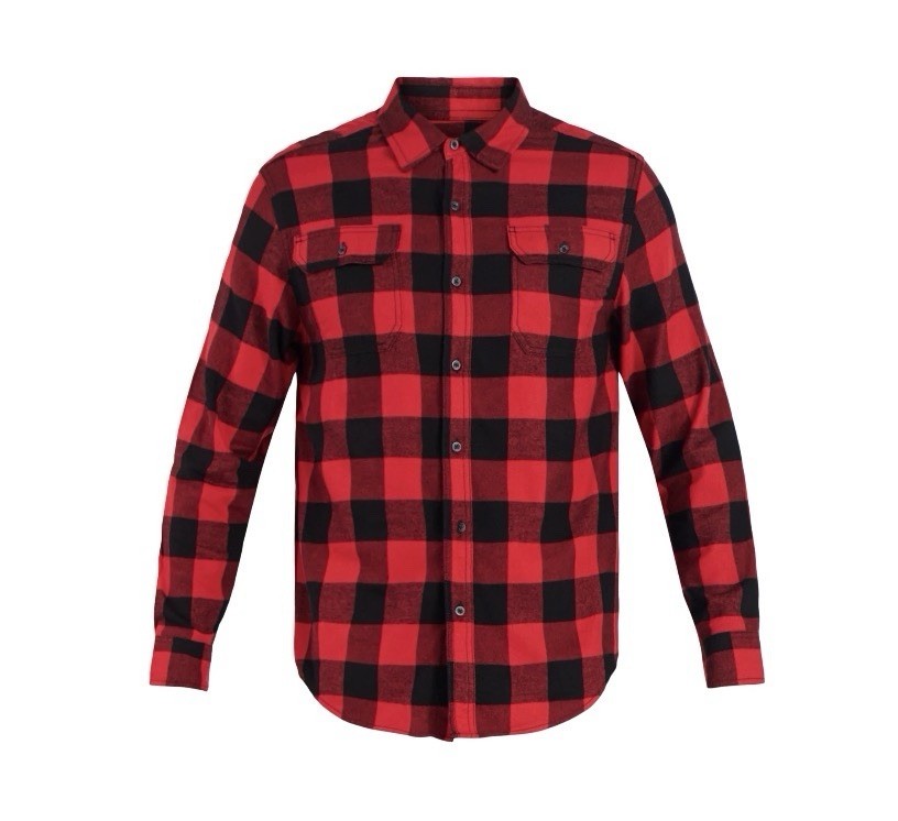 George Men’s Super Soft Flannel Shirt Red & Black Plaid Size Medium New