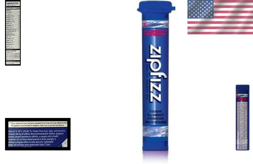 Limited Edition Blueberry Raspberry Energy Drink Mix - 30 Tubes - 11g Each