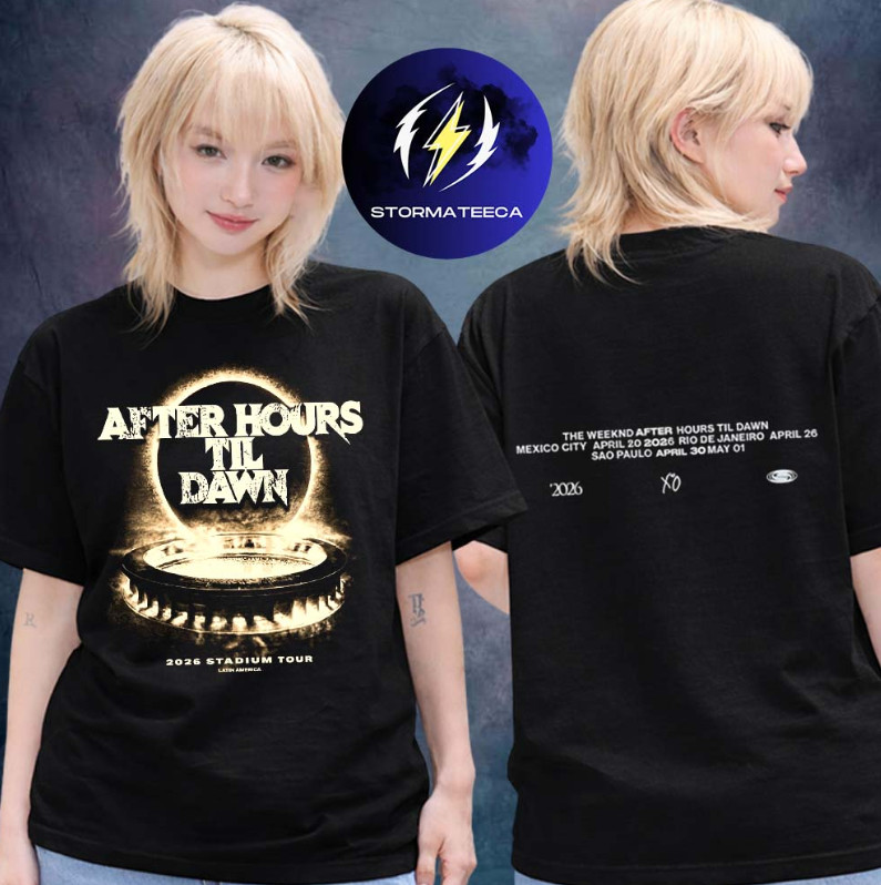 The Weeknd Merch After Hours Til Dawn Tour 2026 Poster Unisex T-Shirt