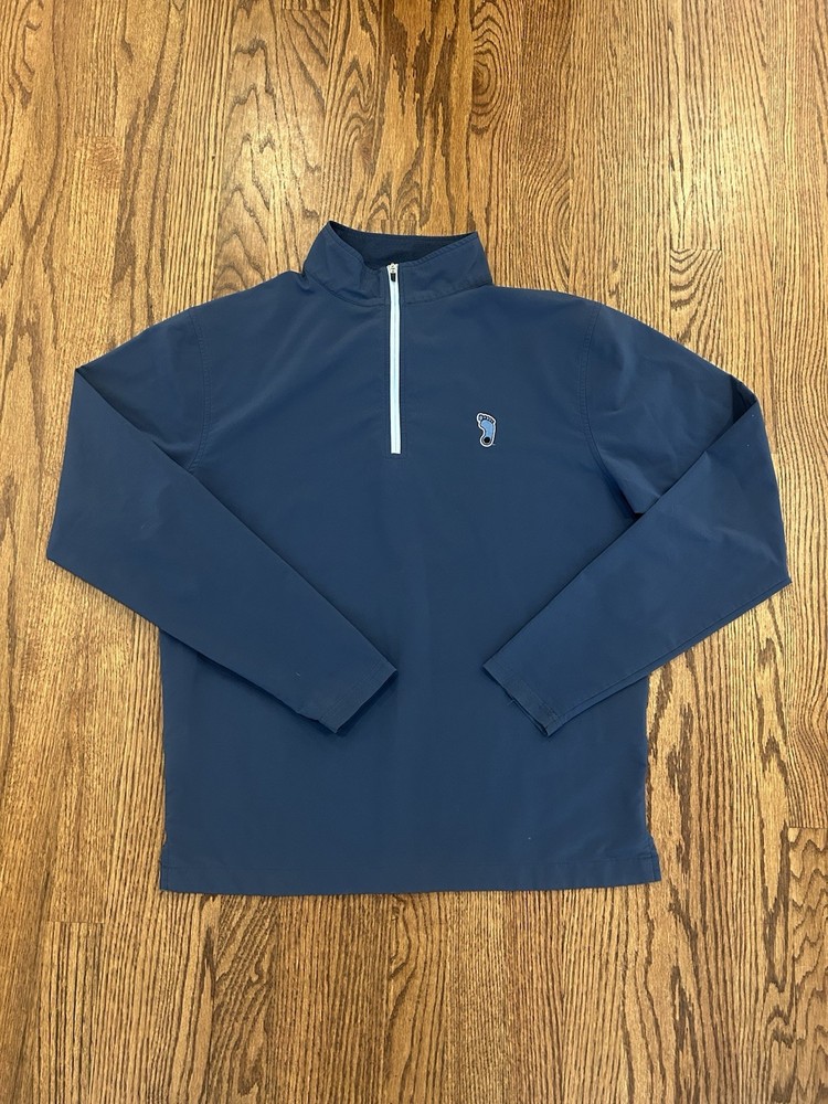 Men’s S Peter Millar UNC Tar Heels Navy Waterproof Quarter Zip Rain Pullover