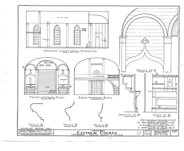 HABS TEX,158-JEF,1- sheet 4 4 - Immaculate Conception Roman Catholic Church,