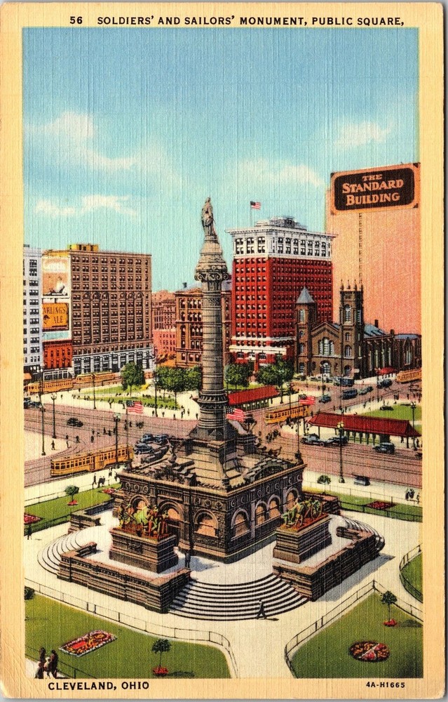 Cleveland OH-Ohio, Soldiers And Sailors Monument, Vintage Postcard