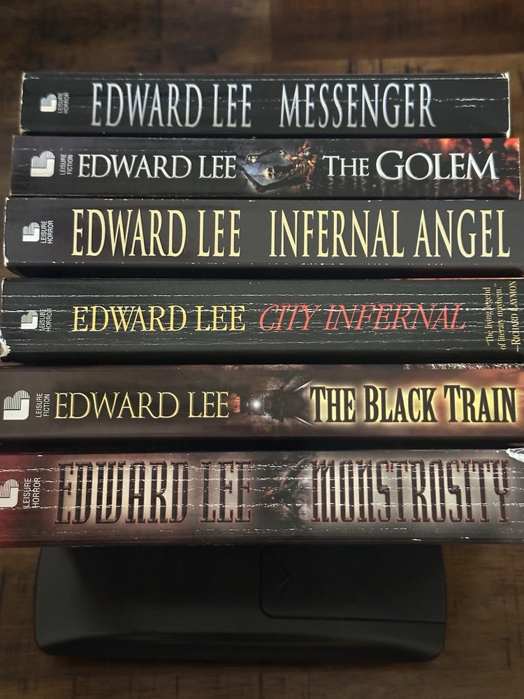 Edward Lee - Lot of 6 Leisure Horror Paperbacks- The Golem, The Messenger LOOK!!