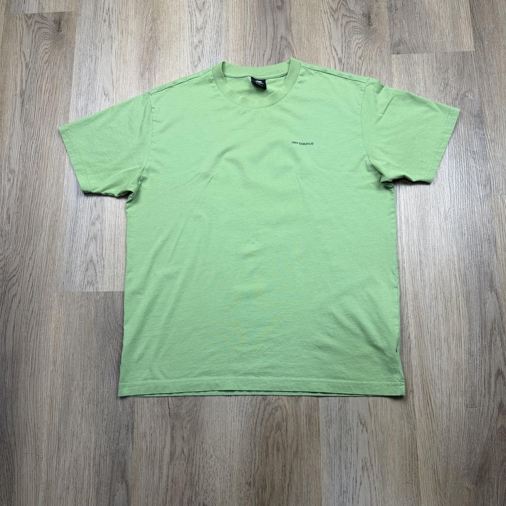New Balance Shirt Mens Large Green From Start To Finish Cafe Graphic Tee Back