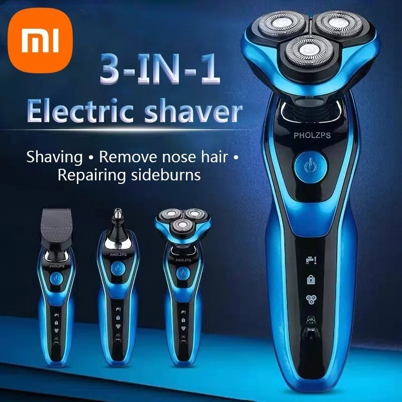 Maquinilla de afeitar eléctrica Xiaomi de alto rendimiento - Afeitadora y recortadora de barba 3 en 1