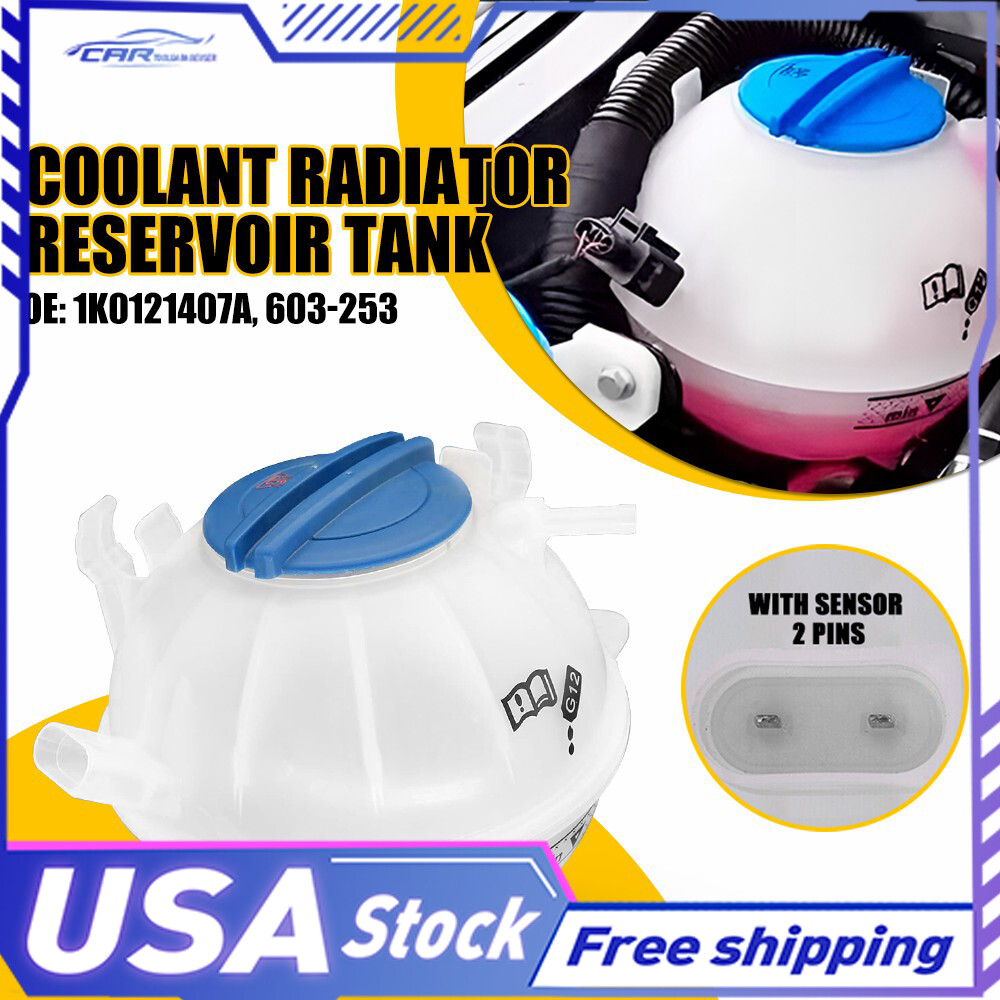 Coolant Radiator Reservoir Tank For Audi A3 Quattro 2006-2013 1K0121407A 603-253