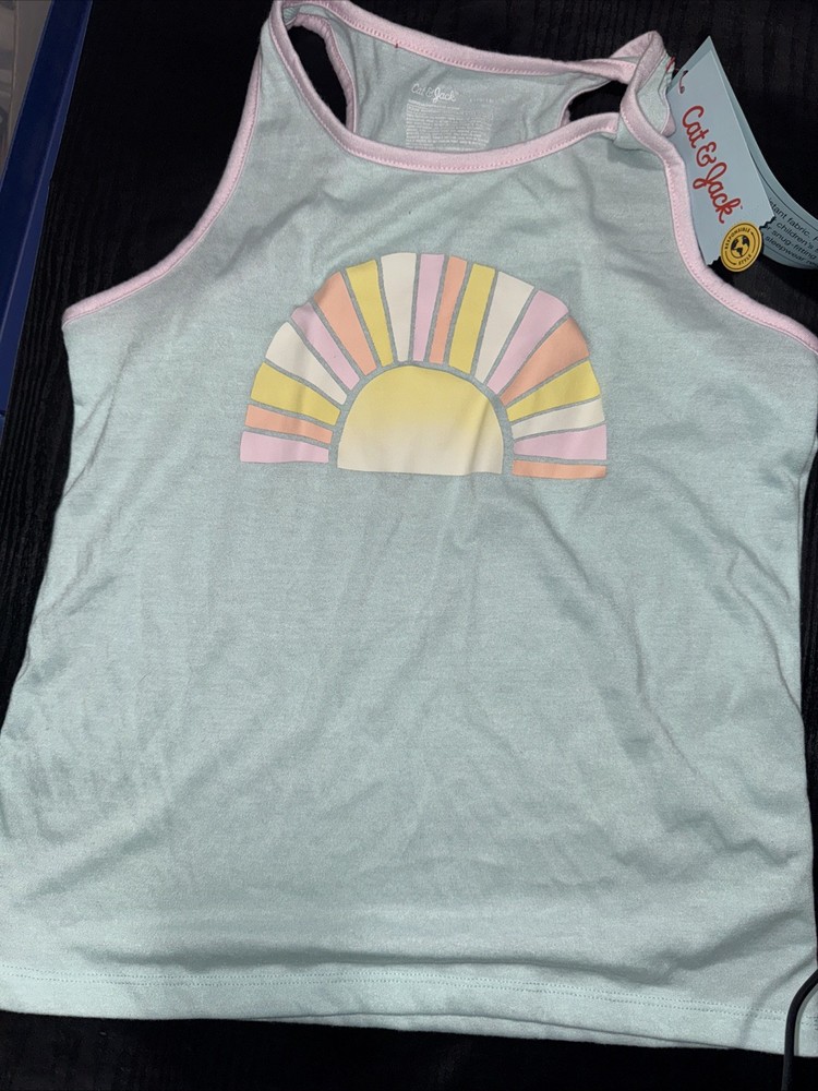 CAT & JACK Girls TANK TOP WITH SUN Large 10/12