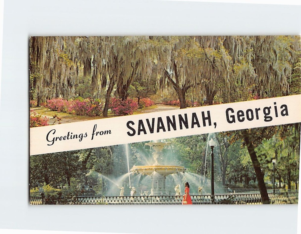 Postcard Greetings from Savannah Georgia USA