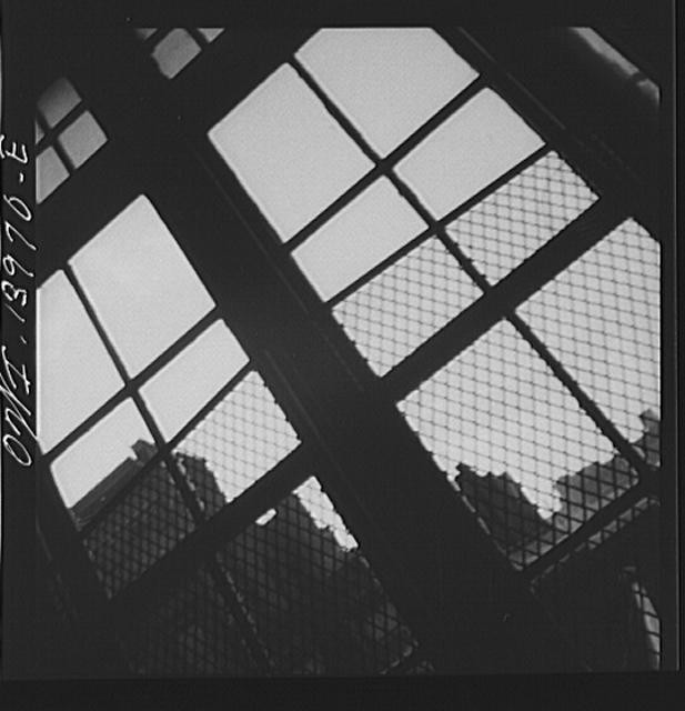 Photo:Abstract Window View 1900s Black and White Photograph