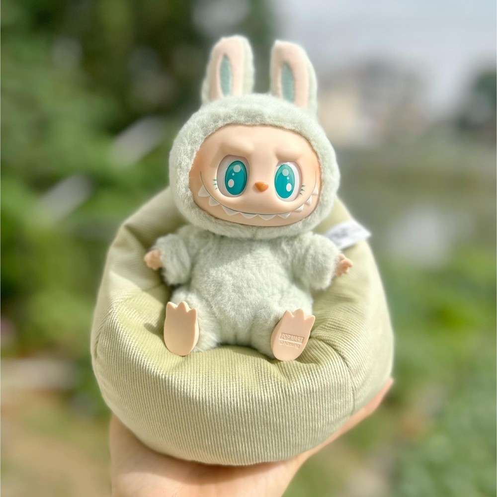 Labubu Plush Doll Sleeping Bed Lazy Sofa Recliner for Home or Car