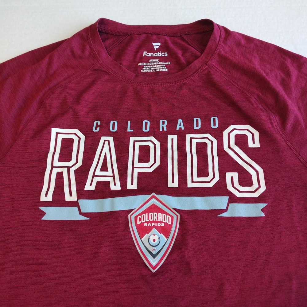 Colorado Rapids Heart Soul Fanatics T Shirt Mens Medium Garnet MLS Performance