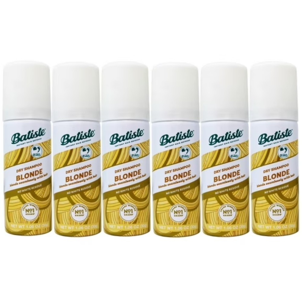 Batiste Dry Shampoo Brilliant Blonde Mini Travel Size 1.06 oz (Pack of 6)