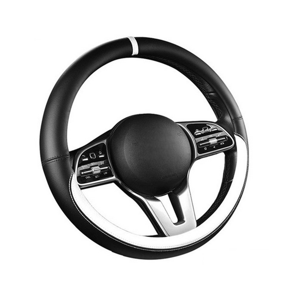 Car Steering Wheel Cover PU Leather Anti-slip Protector Cover 38cm Accessories