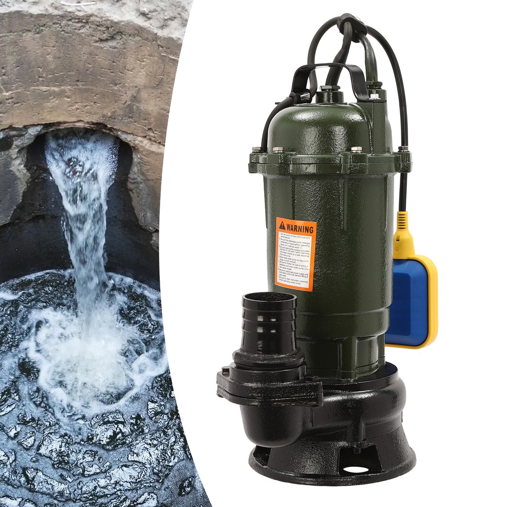 Submersible Basement Sewer Pump, Sump Ejector Pump 0.37KW(0.5HP) H Max: 10m