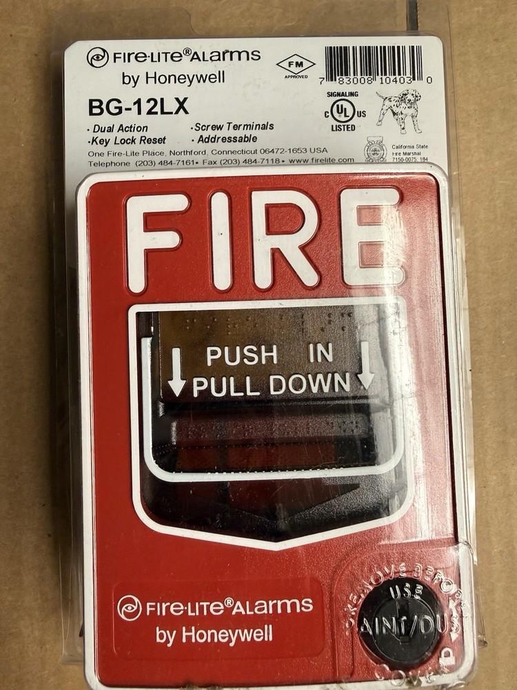 Honeywell Fire-Lite BG12XL Dual Action Addressable Pull Station Fire BG-12LX