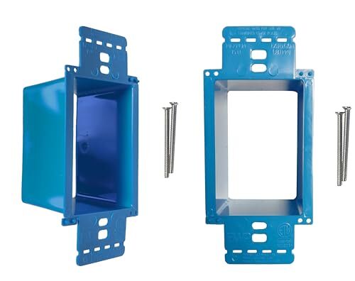 BestMounts - 2 Pack Electrical Power Outlet Box Extender Kit – Pack of 2 Blue