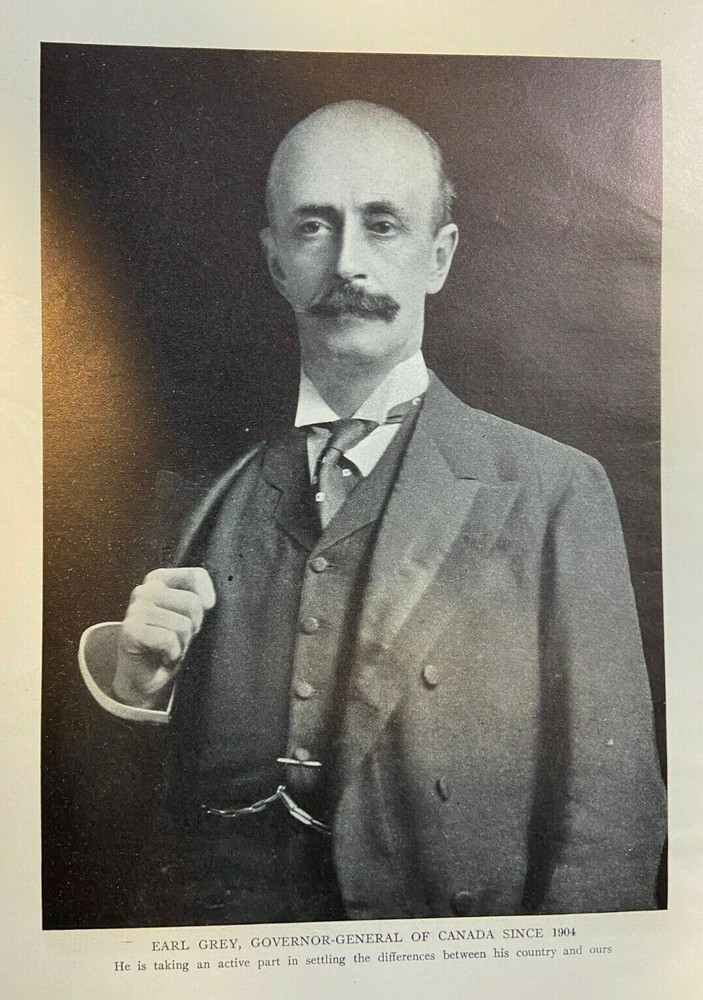 1907 Vintage Magazine Illustration Earl Grey Governor-General of Canada