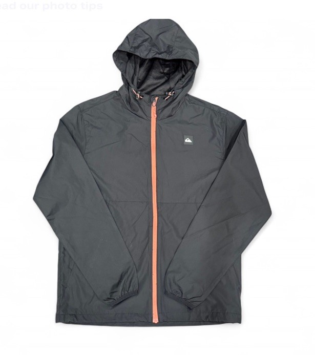 Quicksilver Lightweight Windbreaker Jacket Black Small Men’s