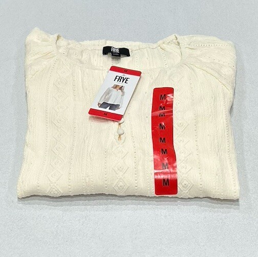 Frye Women's Textured Blouse, Salt Breeze, Size M