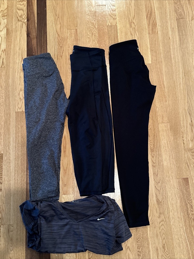 4 Old Navy, Gap & Nike Dri-Fit Women's Active Leggings & Shirt Bundle
