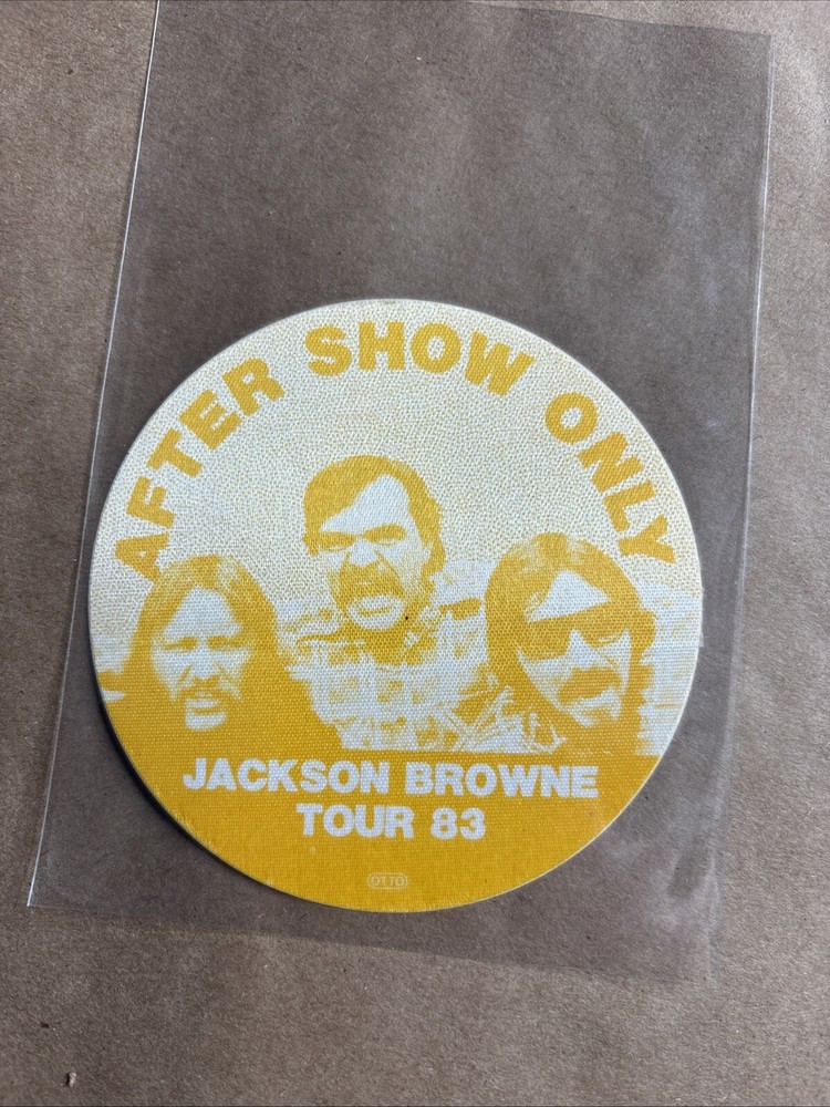 Jackson Browne Tour 1983 After Show Cloth Backstage Pass NEW pop rock concert