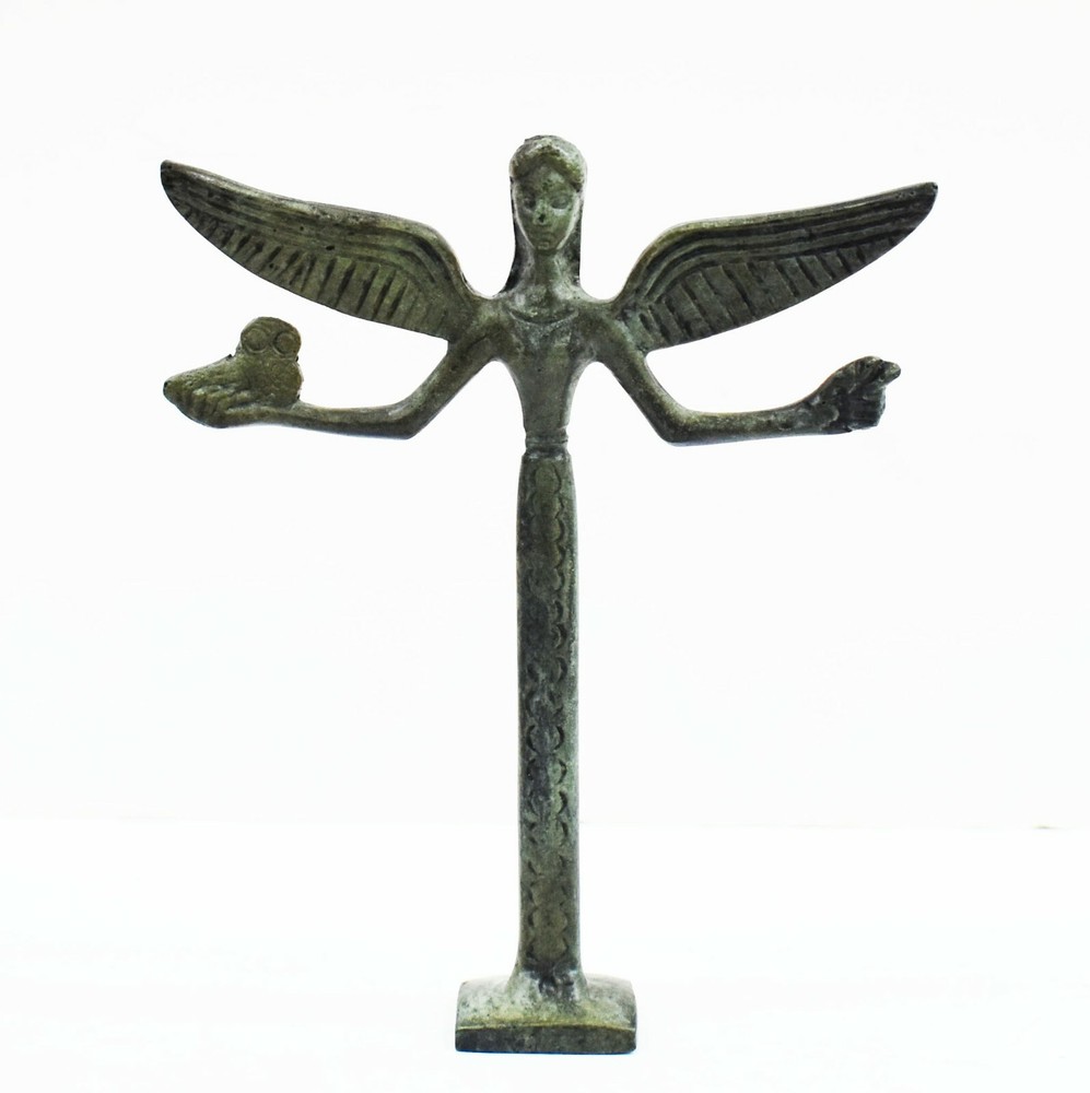 Nike Winged Goddess of Victory mini bronze statue Daughter of Titan Pallas Styx